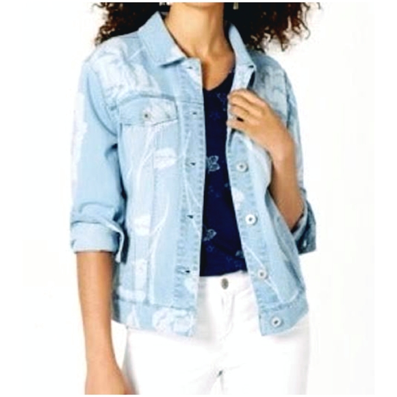 Style Co Floral Jean Jacket 